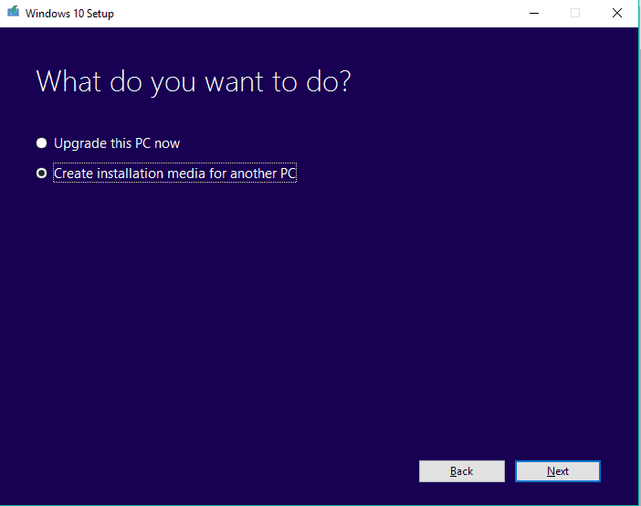Instalación manual de actualización de aniversario de Windows 10 2
