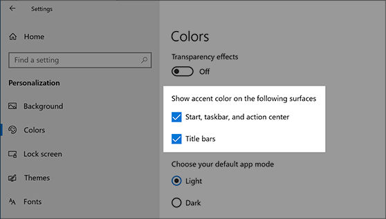 cambiar el color del menú de inicio de windows 10