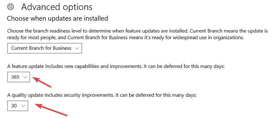 detener la instalación de la actualización de Windows 10 Spring Creators