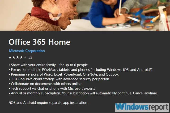 oficina 365 en Microsoft Store