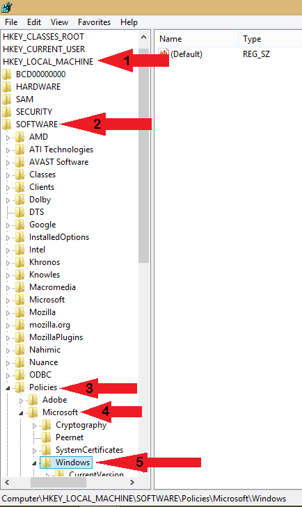 editor de registro de windows Actualización de Windows 0x8024002E 