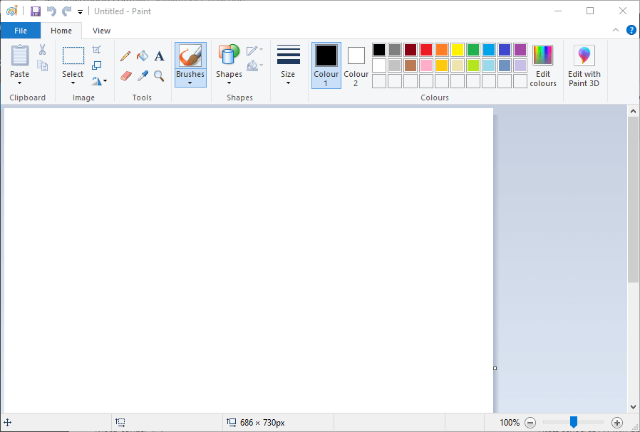 La ventana de MS Paint sobre cómo agregar líneas de cuadrícula en Paint