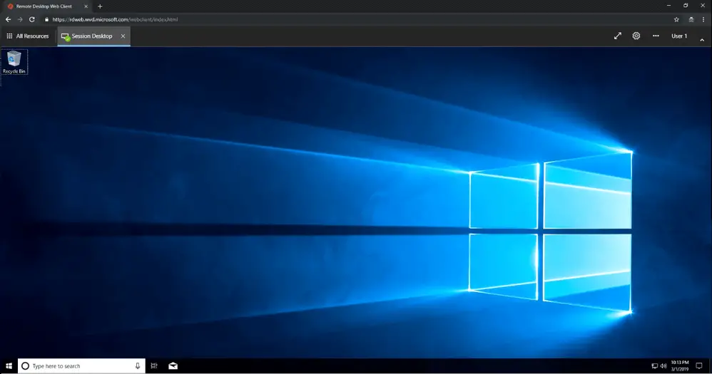 Conéctese al ejemplo de Windows Virtual Desktop
