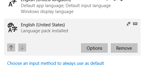 El botón Eliminar paquete de idioma de Windows 10 cómo instalar/cambiar/desinstalar