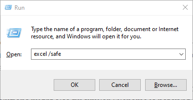 No se pudo acceder al archivo de Excel de la ventana Ejecutar al guardar