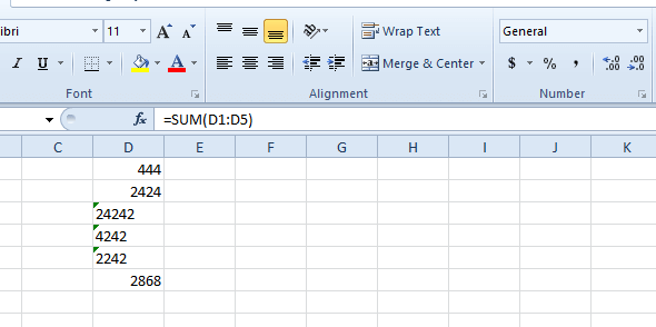 Las celdas con formato de texto de la hoja de cálculo de Excel no se suman correctamente