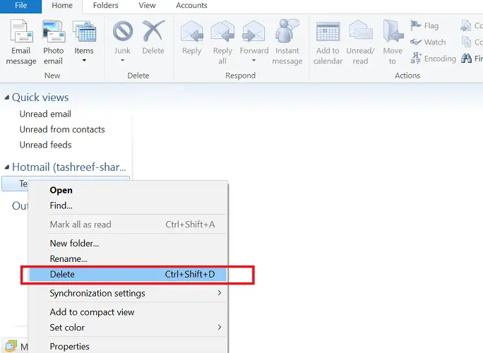 eliminar carpetas y correos electrónicos duplicados de Windows Live Mail