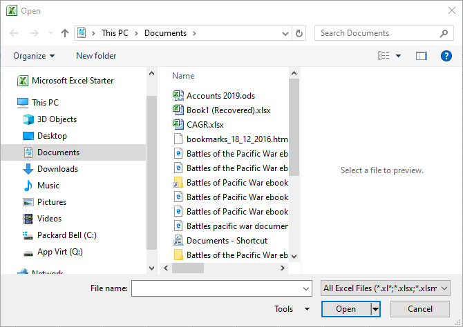 El formato de archivo de Excel de la ventana abierta no coincide con la extensión