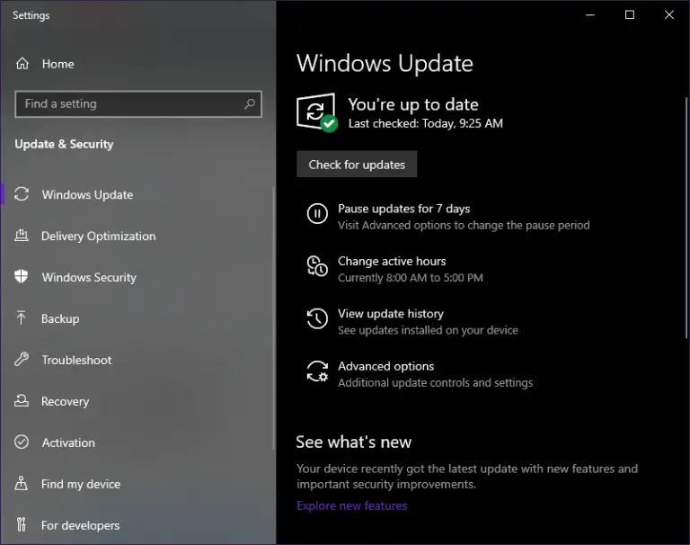 windows 10 buscar actualizaciones