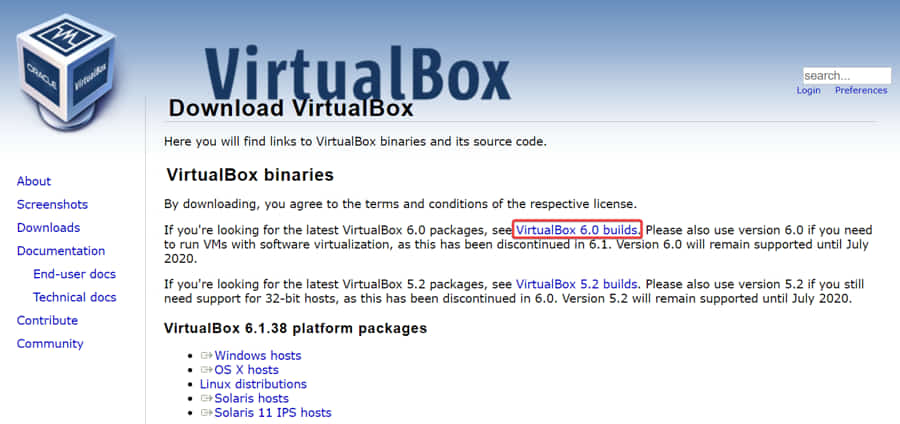 descargar la herramienta virtualbox
