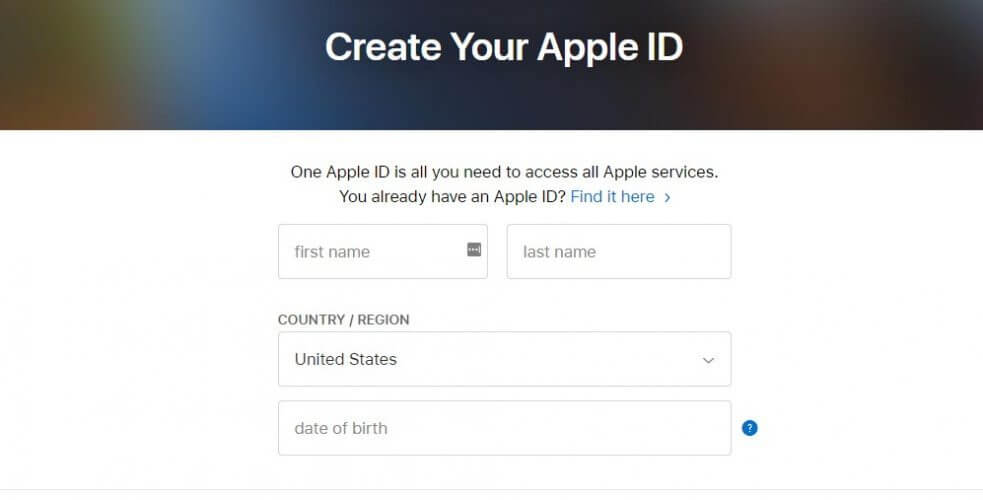 creación de ID de Apple
