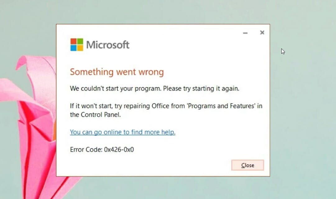 Código de error 0x426-0x0: cómo solucionar este problema de Microsoft Office  - Expertos En Linea