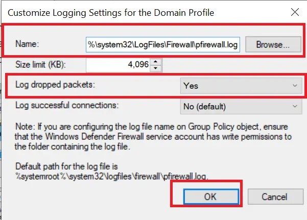 Personalizar la configuración de inicio de sesión para el perfil de dominio