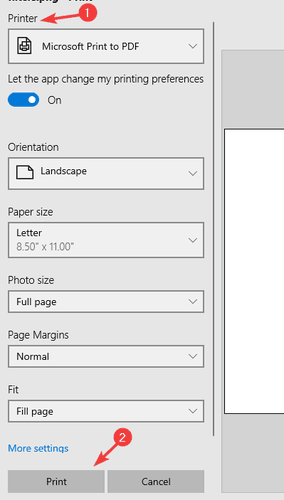 configuración de la impresora guardar captura de pantalla como pdf windows 10