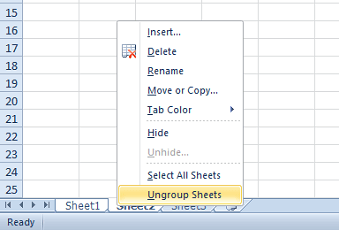 La hoja de cálculo de Excel de la opción Desagrupar hojas no se filtra correctamente