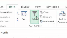 La hoja de cálculo de Excel de la opción de filtro no se filtra correctamente