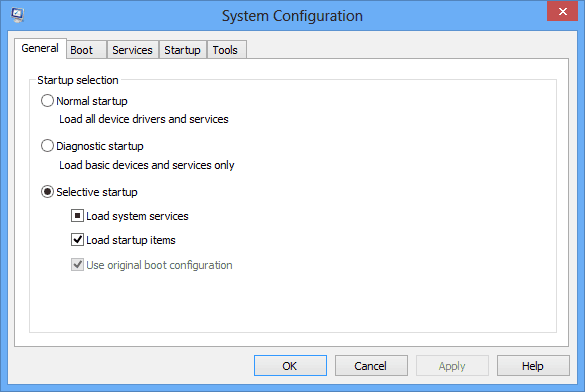 corrección de la ventana de configuración del sistema El recurso solicitado está en uso