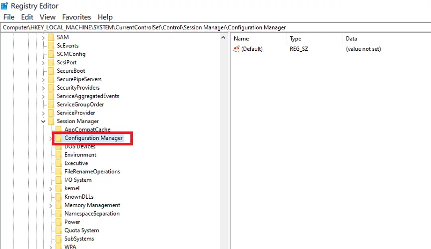 system32regback-is-empty-configuration-manager