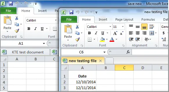Pestañas de Excel cómo abrir dos archivos de Excel en ventanas separadas