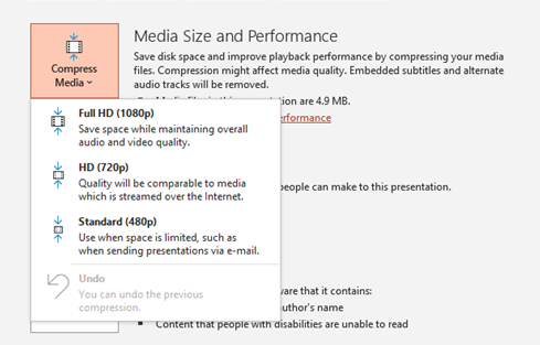 cómo comprimir archivos multimedia de powerpoint