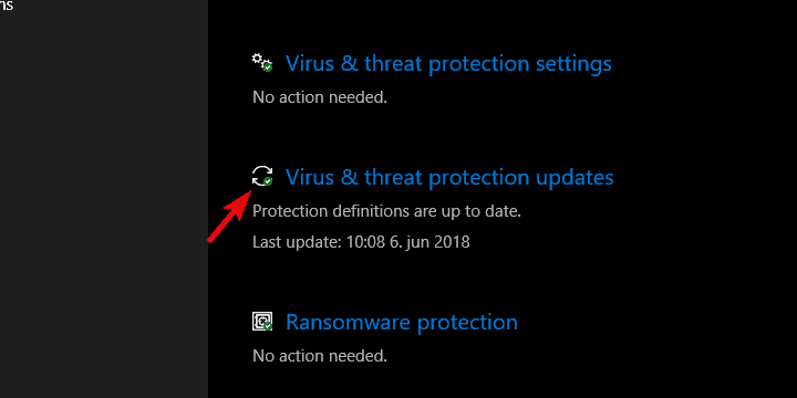 corregir la actualización de la protección contra software espía de Windows 10/8, 8.1