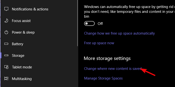 la aplicación de la cámara de Windows 10 cambia la ubicación de guardado