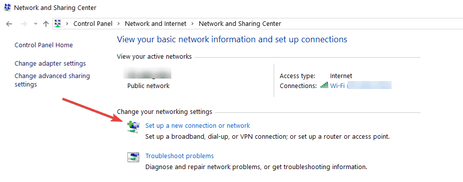 configurar una nueva red de conexión