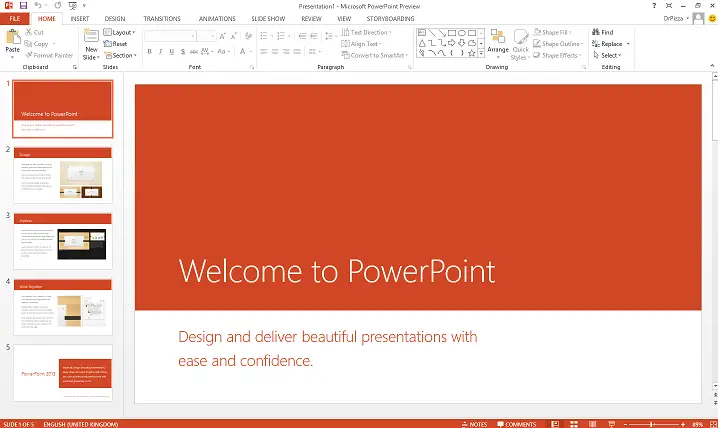 Imágenes giradas en PowerPoint 2013