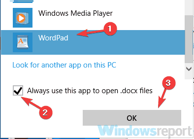 La aplicación predeterminada de Windows 10 no aparece en la lista