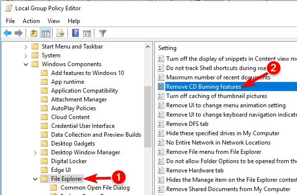 eliminar las funciones de grabación de CD El DVD no aparece en mi computadora