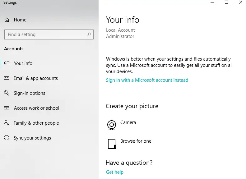 Windows necesita la información de su cuenta de credenciales actual