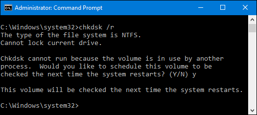 chkdsk Windows no puede acceder al disco