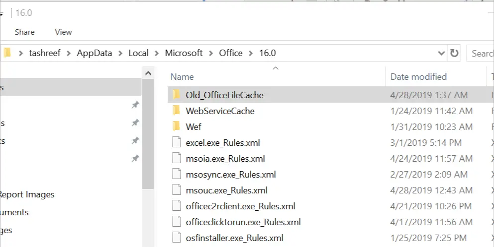 Centro de carga de Office - OLDfileCache Se produjo un error al acceder a la caché de documentos de Office 