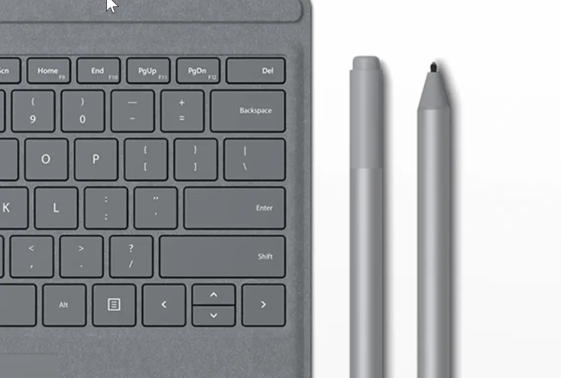 lápiz de superficie y teclado