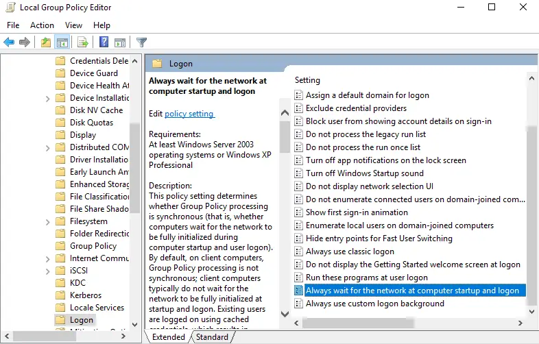 Windows necesita su editor de políticas de grupo de credenciales actual