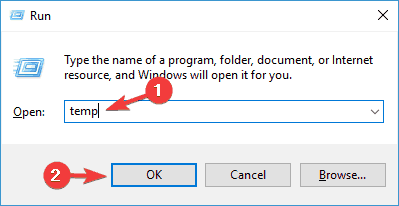 No se pueden eliminar archivos temporales Windows 10