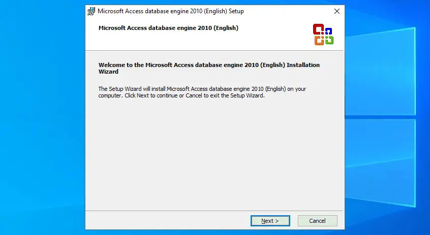La configuración del motor de base de datos de Microsoft Access 2010