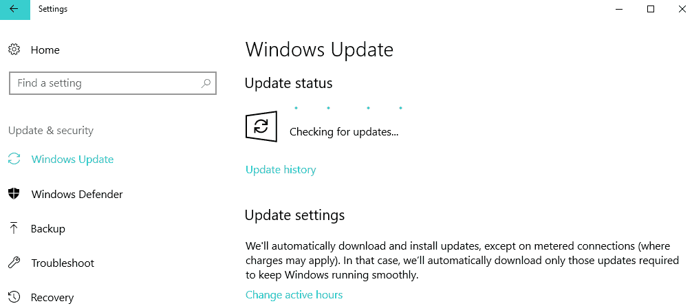 Actualización de octubre de Windows 10 Buscar actualizaciones