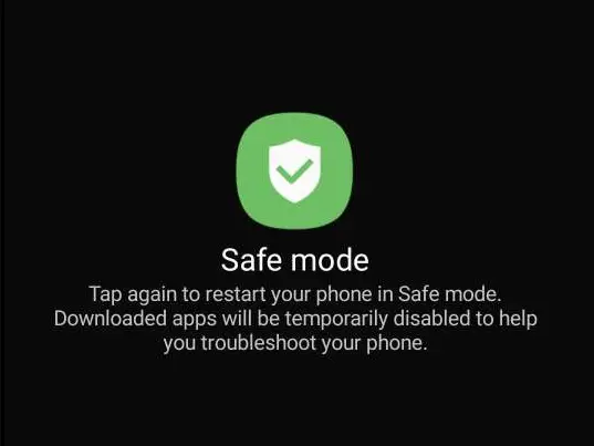 Teléfono Android en modo seguro