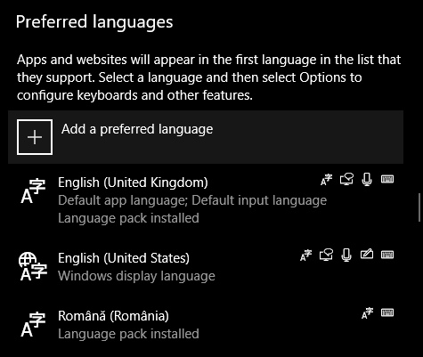 Idiomas: Windows continúa agregando automáticamente el diseño de teclado en-us