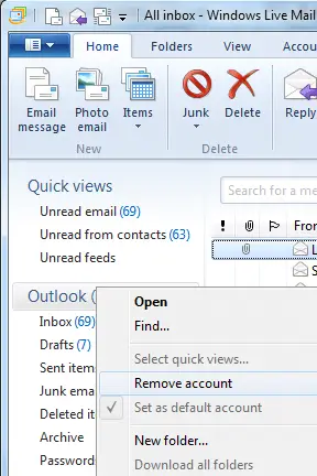 Cuenta de correo de Windows Live