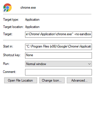 El cuadro de texto de destino de Google Chrome no funciona con Symantec