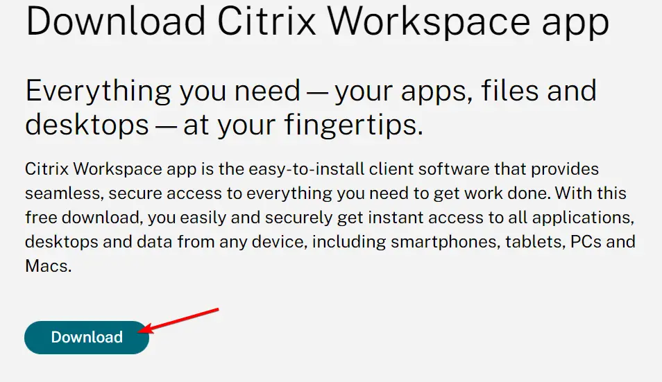 descargar citrix receiver no abre aplicaciones