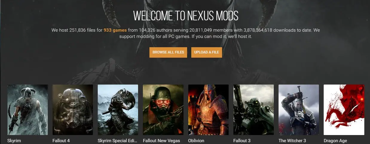 Captura de pantalla de Nexus mods: el administrador de mods de nexus no está configurado para funcionar con skyrim