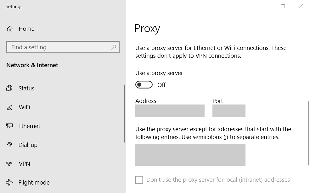 Use una opción de servidor proxy fortnite atascado, espere