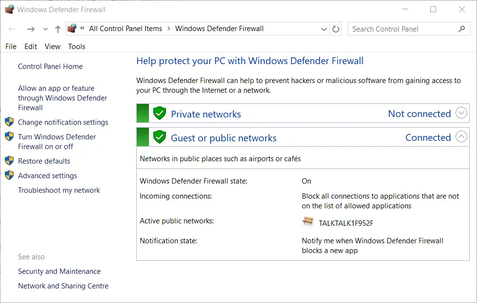 Windows Defender Firewall fortnite atascado, espere