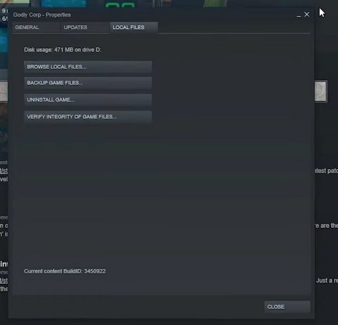 Botón Examinar archivos locales Jade Empire no pudo encontrar Steam