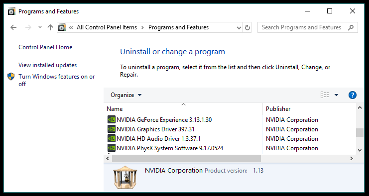 Código de error del controlador NVIDIA GeForce 0x0003