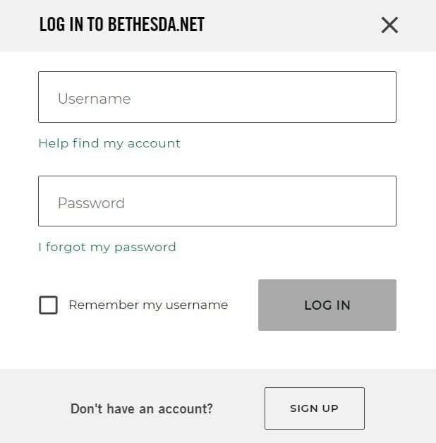 La cuenta de Bethesda no se vincula a Steam