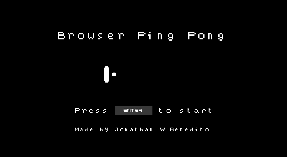 ingrese para iniciar el navegador del juego pong